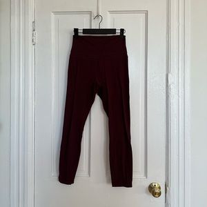 Lululemon Align 7/8 Pants — Burgundy